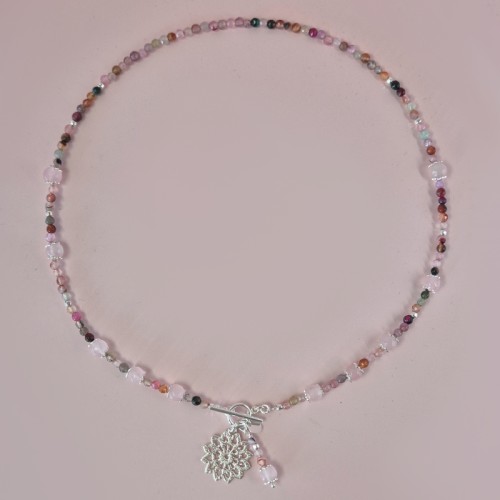 J134 kryształ góraki jeweline Naszyjnik Aurora z kryształu górskiego, agatu i srebra 925 - edycja limitowana 2.jpg