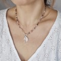 J134 kryształ góraki jeweline Naszyjnik Aurora z kryształu górskiego, agatu i srebra 925 - edycja limitowana 4.jpg