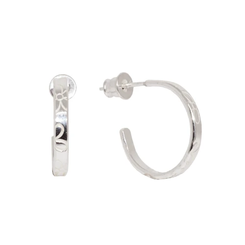 1463KLS jeweline srebro 925 kolczki srebrne hoops kwiatki FLORAL 1.JPG