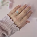 J148 jeweline srebro 925 pierścionek srebrny z agatem niebieskim  regulowany 2.jpg