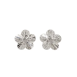 Kolczyki srebrne BLOOM Kwiat 10mm - Srebro 925