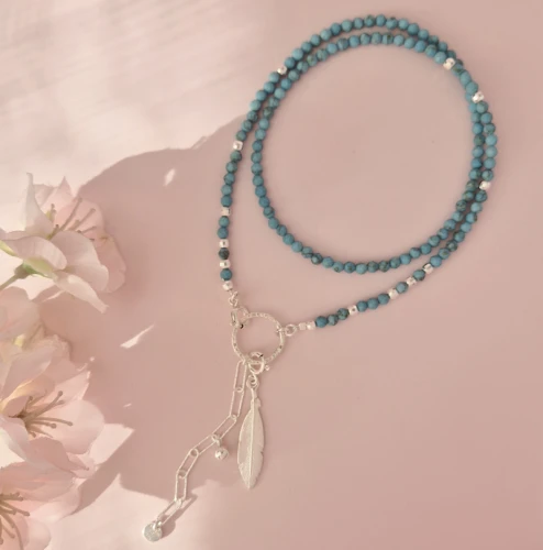 1440KO 1 Magnezyt  jeweline srebro 925 naszyjnik Change z magnezytem i piórkiem 1.jpg