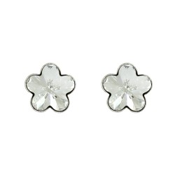 Kolczyki srebrne wkrętki Kryształ Swarovski Kwiatek 10mm 