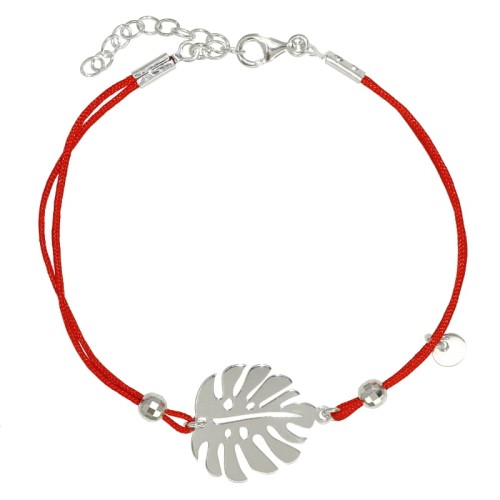1042-BR-1-jeweline-bransoletka-srebro-925-liść-monstera-sznurek-czerwony.JPG